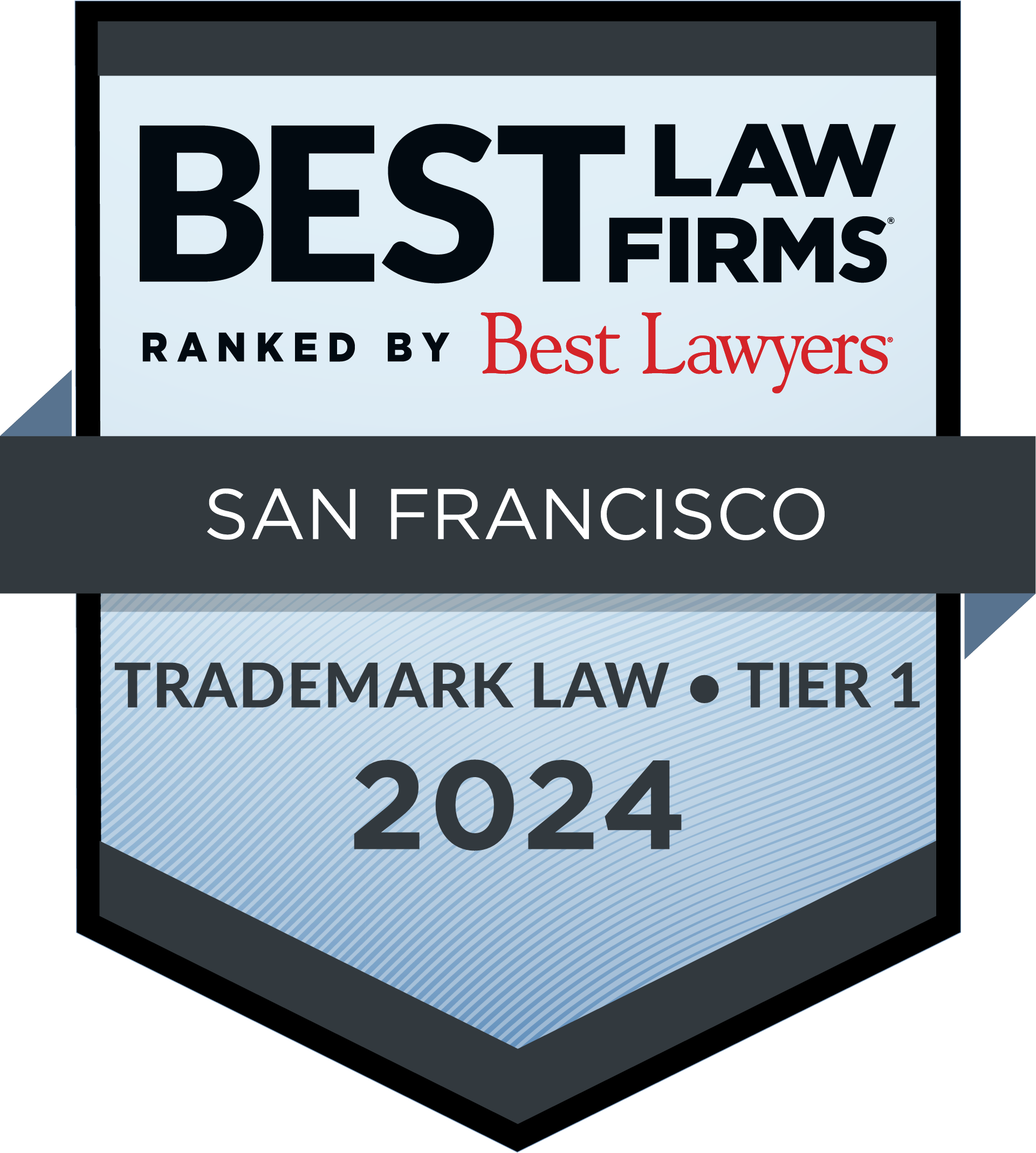 Award badge for Best Law Firms Trademark Law