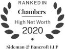 Ranked In Chambers High Net Worth 2020 Sideman & Bancroft LLP