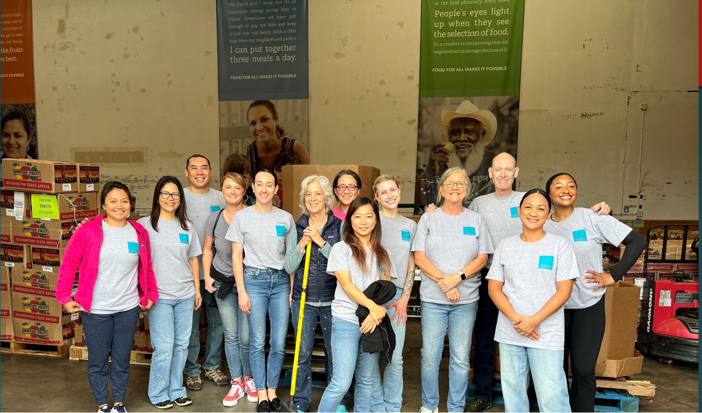 Sideman & Bancroft team volunteering at the food bank